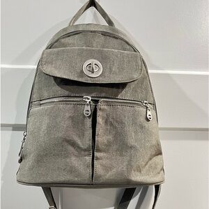 Baggallini Bagpack Naples Convertible Small Sling Crossbody Sterling Shimmer